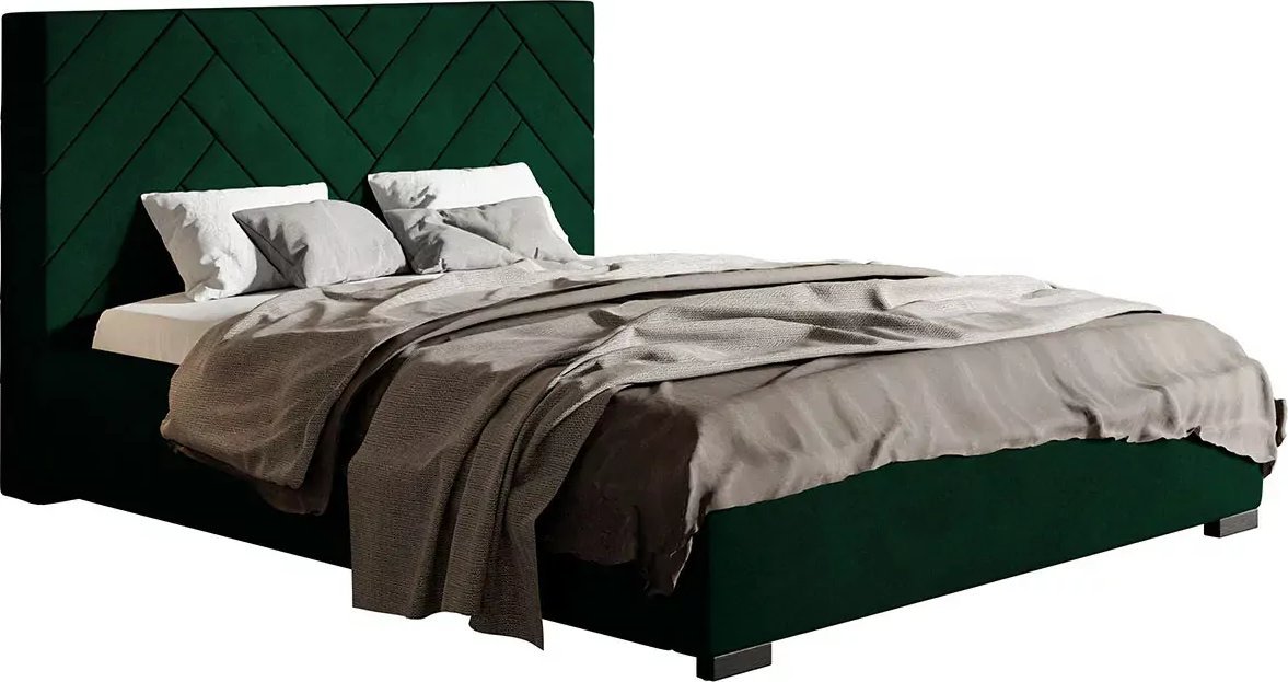 Elior Łóżko tapicerowane 120x200 Nilan 3X - 48 kolorów + materac piankowy Contrix Visco Premium