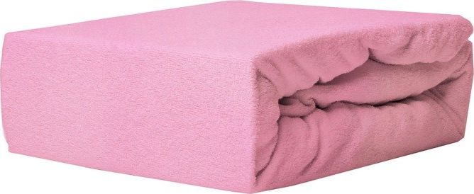 Łóżkoholicy Prześcieradło Gumka Frotte 002 J Róż Frota 200x220