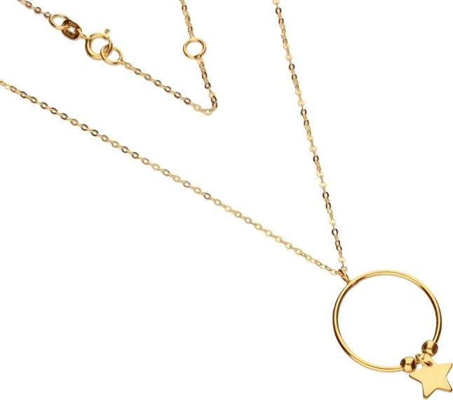 Lovrin Złoty naszyjnik 585 zawieszka koło gwiazdka 1,37 g