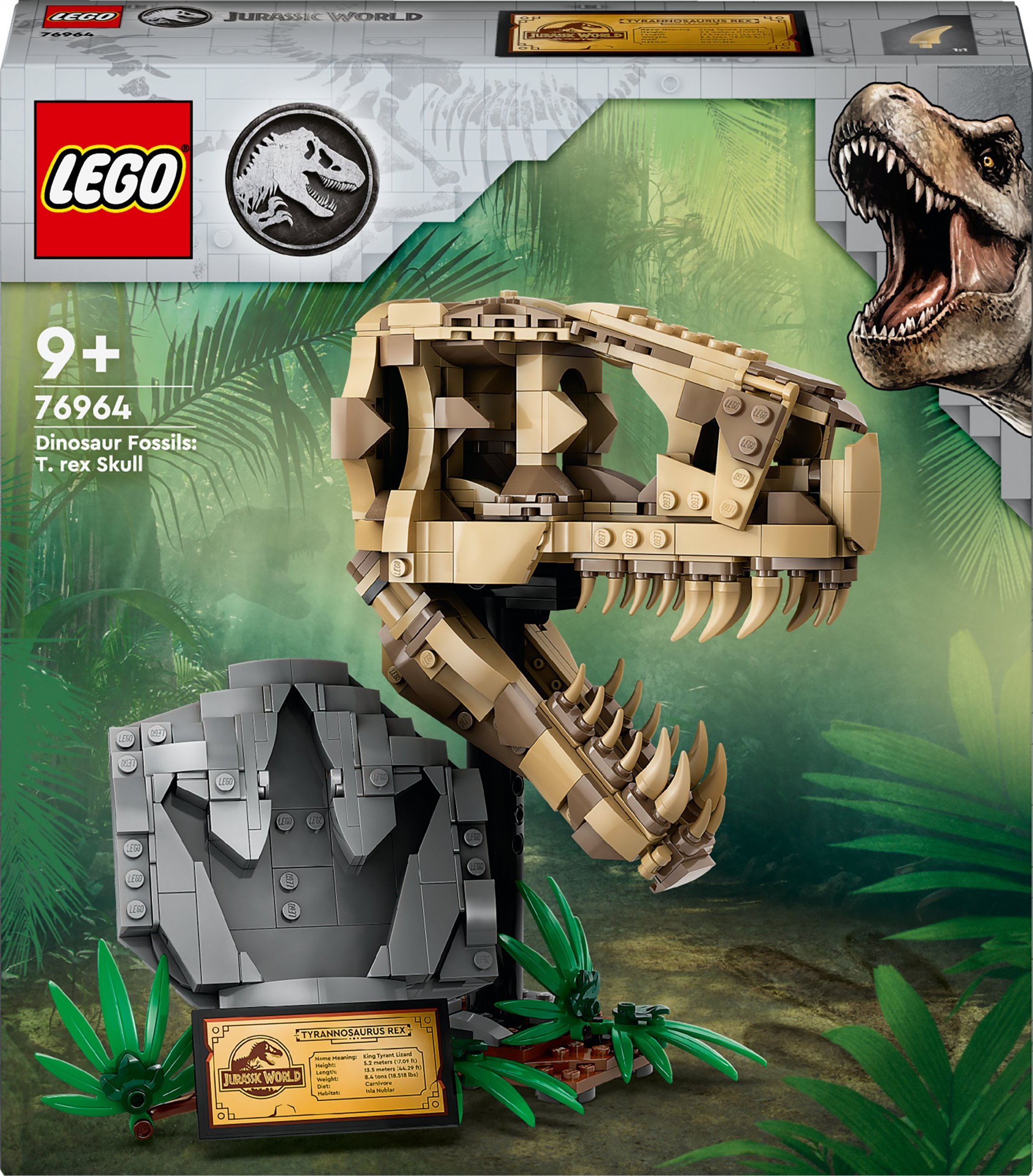 LEGO Jurassic World Szkielety dinozaurów — czaszka tyranozaura (76964)