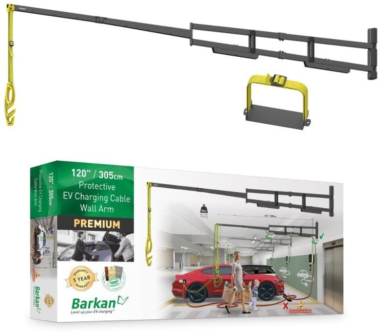 Uchwyt ścienny wysięgnik 305cm kabla ładowarki samochodowej