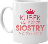 Koszulkowy Kubek najlepszej siostry na świecie - kubek z nadrukiem