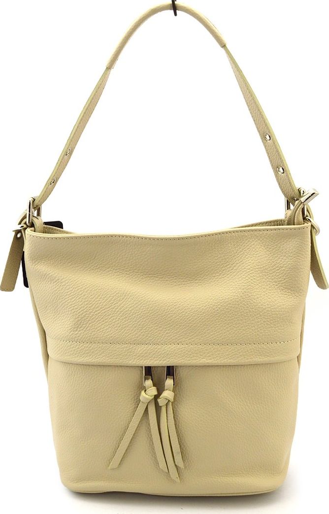 Vera Pelle Torebka skórzana vp798 beżowy