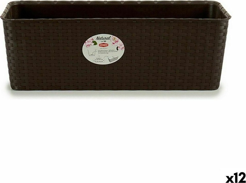 Stefanplast Donica Balkonowa Stefanplast Plastikowy 18 x 16 x 48,5 cm (12 Sztuk)