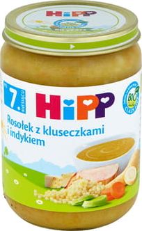 HiPP Hipp rosołek z kluseczkami i indykiem bio 190g