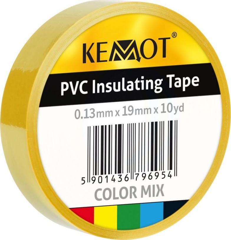 Rebel Taśma izolacyjna klejąca REBEL (0,13 mm x 19 mm x 10 yd) żółta