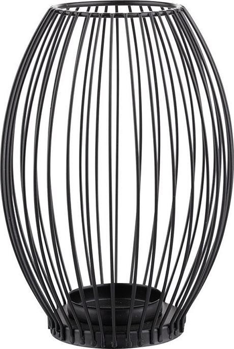 Lumarko Świecznik Metalowy Szprosowy 8,5x8,5x22 Cm Czarny!
