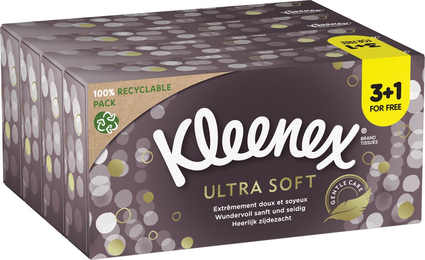 Kleenex 4x Chusteczki higieniczne KLEENEX Ultra Soft 64 szt