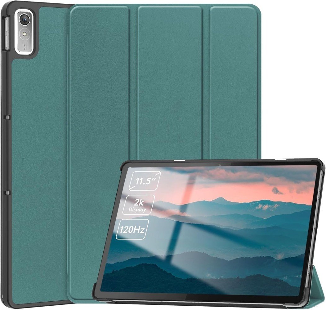 Etui z klapką Supero do Lenovo TAB P11 2GEN 11.5 TB350FU/TB350XU, ciemnozielone