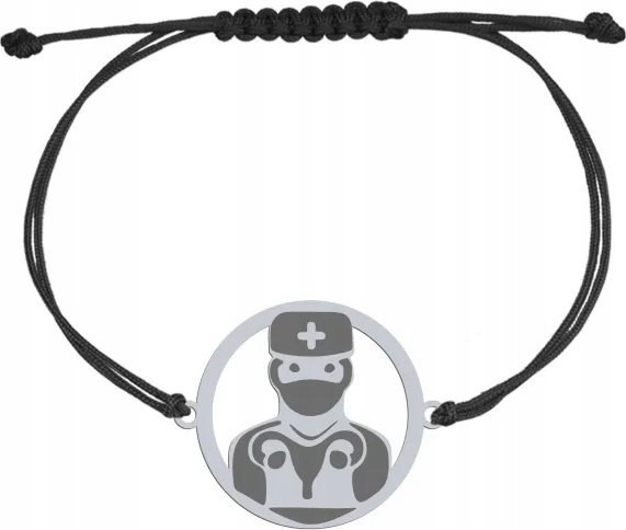Radziszewska Jewellery Bransoletka dla Ginekologa Lekarza srebro GRAWER