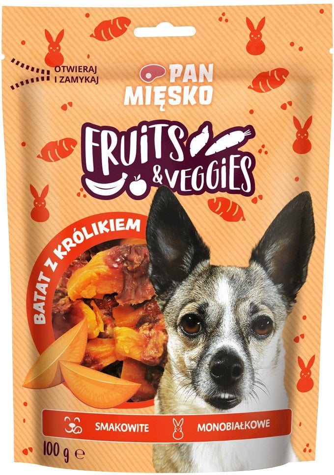 Przysmak dla psa Fruits & Veggies Batat z królikiem (dorosły) 100g