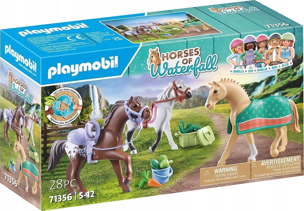 Playmobil Zestaw z figurkami Horses 71356 3 konie: Morgan, Quarter Horse i Angloar