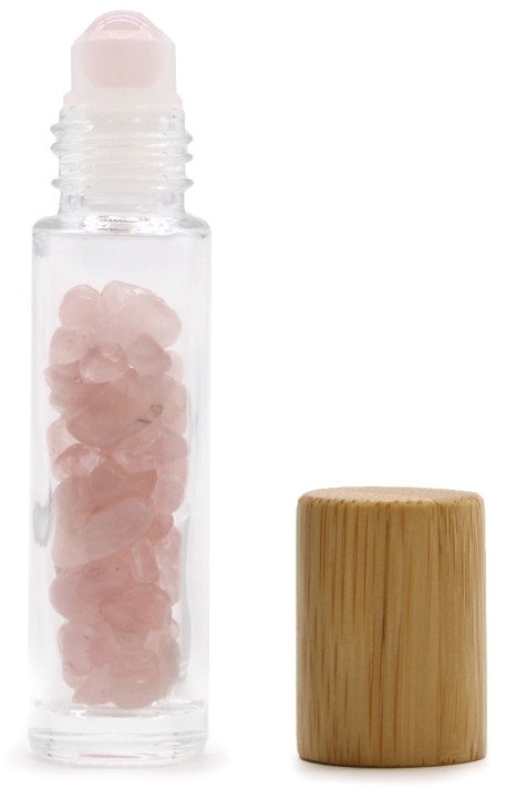 Butelka na olejek - Kwarc Różowy
