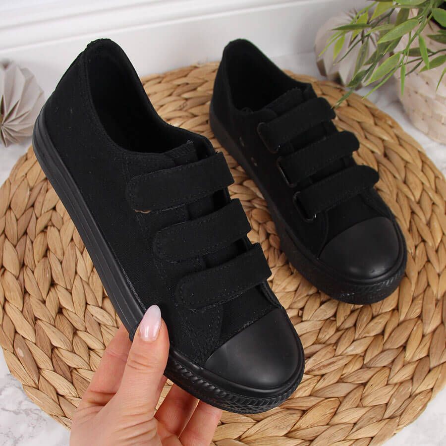 Atletico Trampki niskie tenisówki na rzepy dziecięce czarne Atletico 32