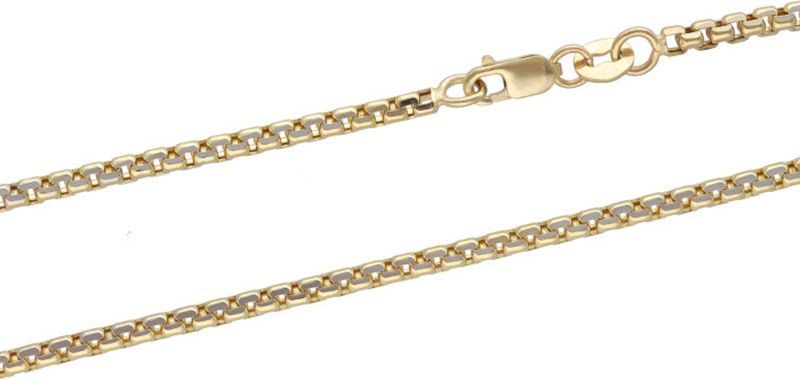 Lovrin Złoty łańcuszek 585 Kostka dwukolorowa 50cm 7,1g