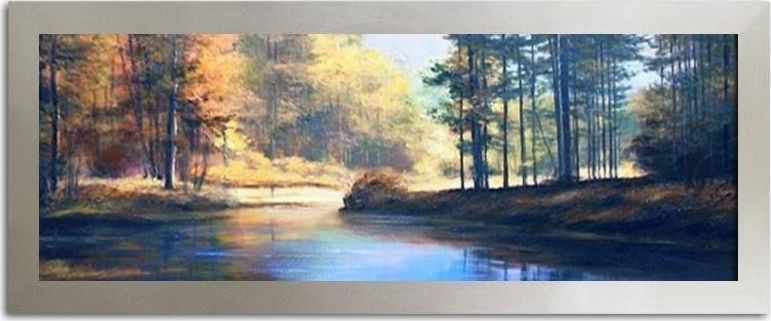 GO-BI Obraz "Pejzaz tradycyjny" ręcznie malowany 68x168 cm