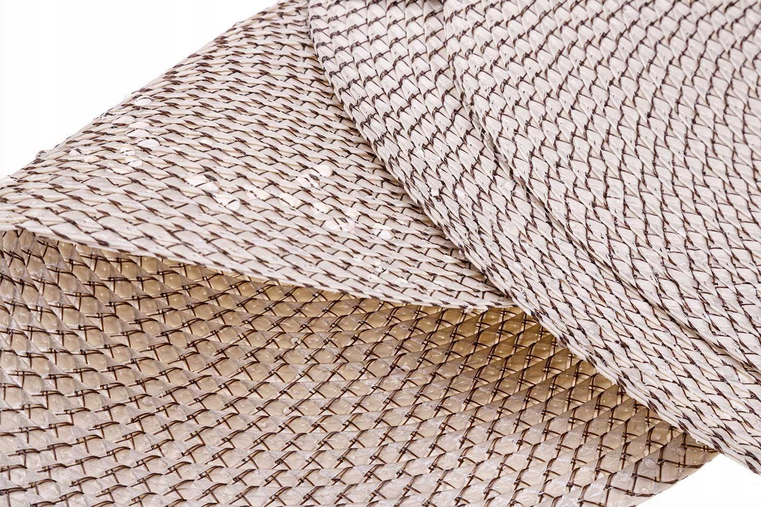 Spod Igły i Nitki BEŻOWA OKRĄGŁA PLECIONA MATA KUCHENNA POKŁAD BAKE