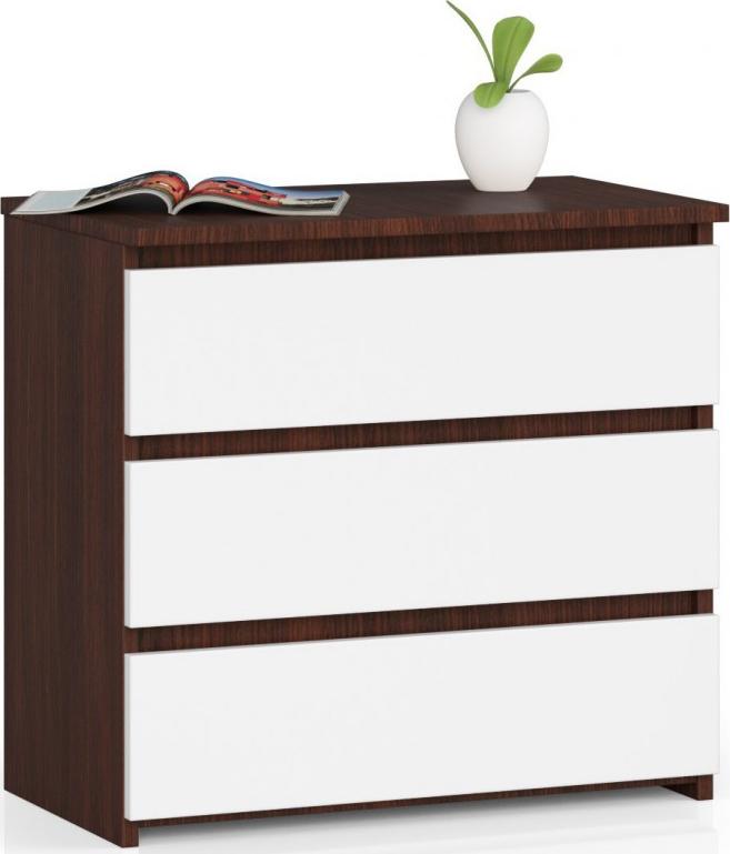 Fabryka Mebli Akord SZAFKA NOCNA CL3 60 cm WENGE / BIAŁA