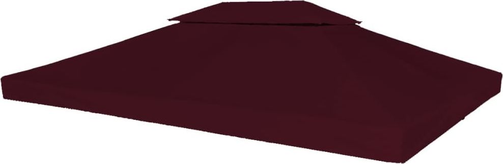 vidaXL Zadaszenie altany, 2-poziomowe, 310 g/m, 4 x 3 m, bordowe