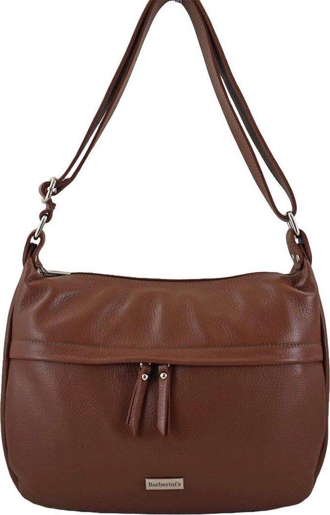 Barberinis Pojemna torebka na ramię z kieszenią - Brązowa