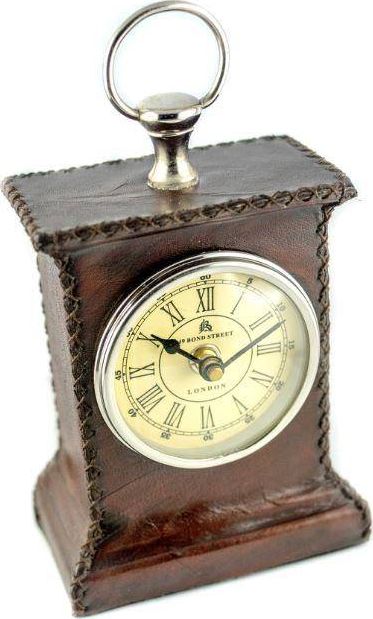 Upominkarnia Mosiężno - skórzany zegar SOLID CLK-0542