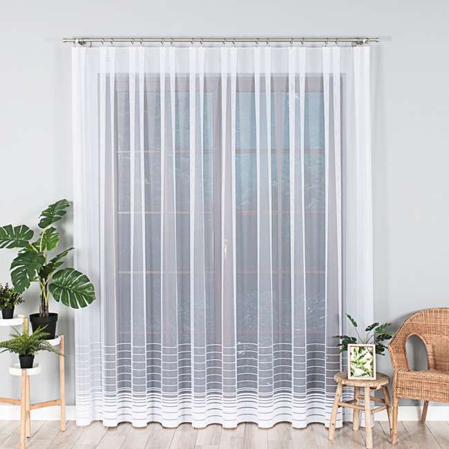 Markizeta Firanka konfekcjonowana, 250x400cm, kolor biały 000280 NELA