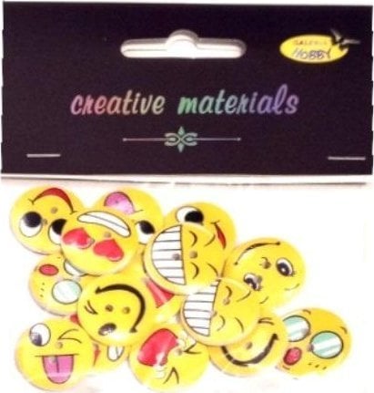 Guziki ozdobne Emoji 20mm 15szt