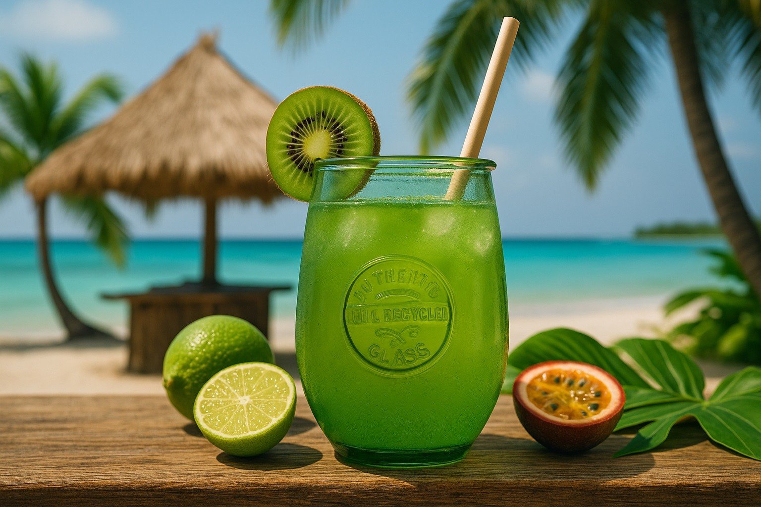 Szklanka do napojów 650 ml Balon zielona 2168 (DB22)