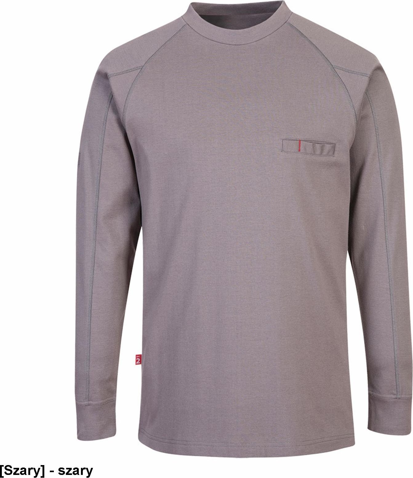 Portwest FR33 - KOSZULKA Z DŁUGIM RĘKAWEM TRUDNOPALNA I ANTYSTATYCZNA - szary L