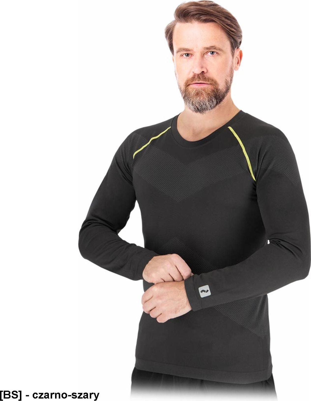 Reis GRAVIN-LS - Koszulka termoaktywna, męska dzianina: 61% nylon, 39% poliester 168 g/m2 L