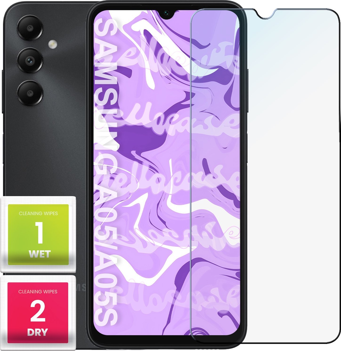 Hello Case Szkło Hartowane do Samsung Galaxy A05 / A05s (szybka 9H, płaskie 2.5D)