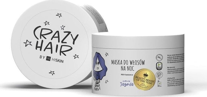 HISKIN CRAZY HAIR Maska na noc-BLUEBERRY 300m