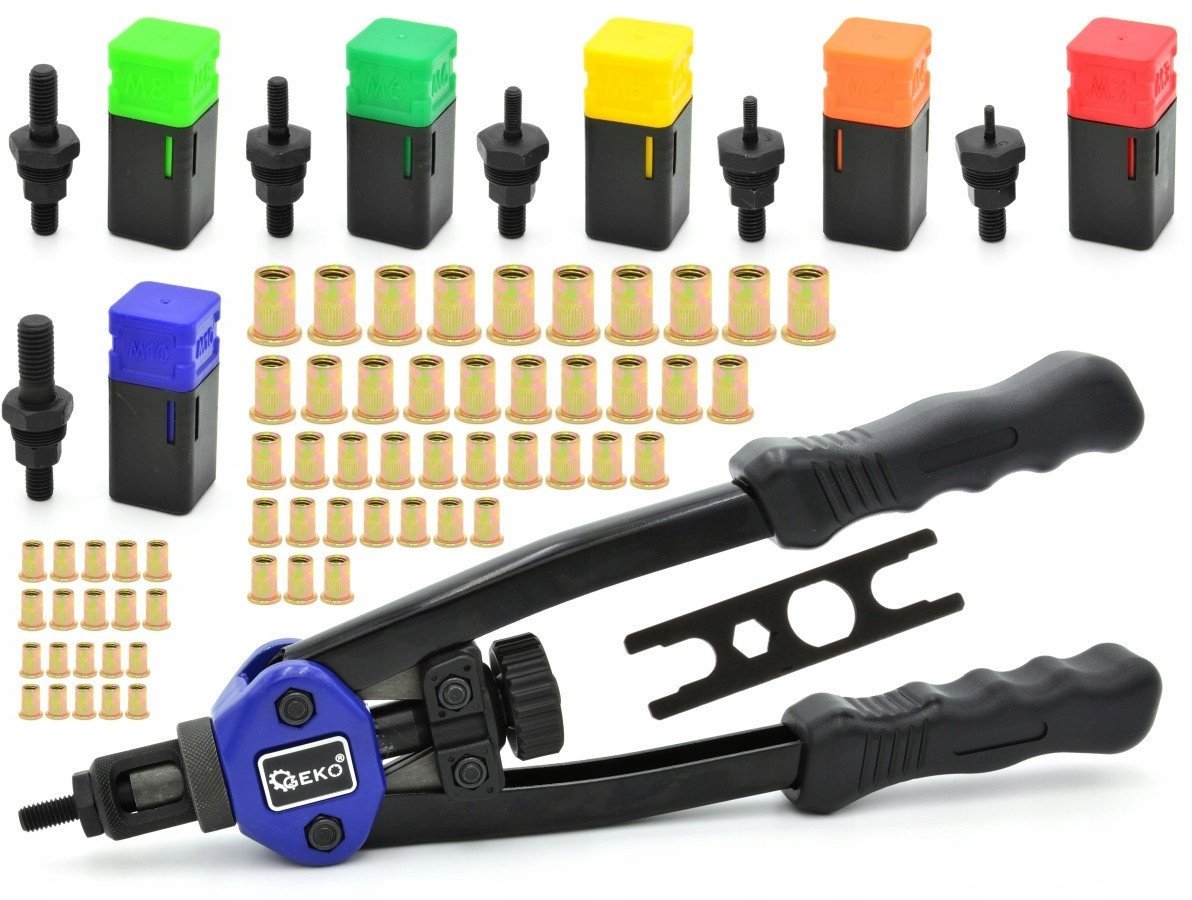 Nitownica do nitonakrętek M3-M10 GEKO PREMIUM (Zestaw) (5)