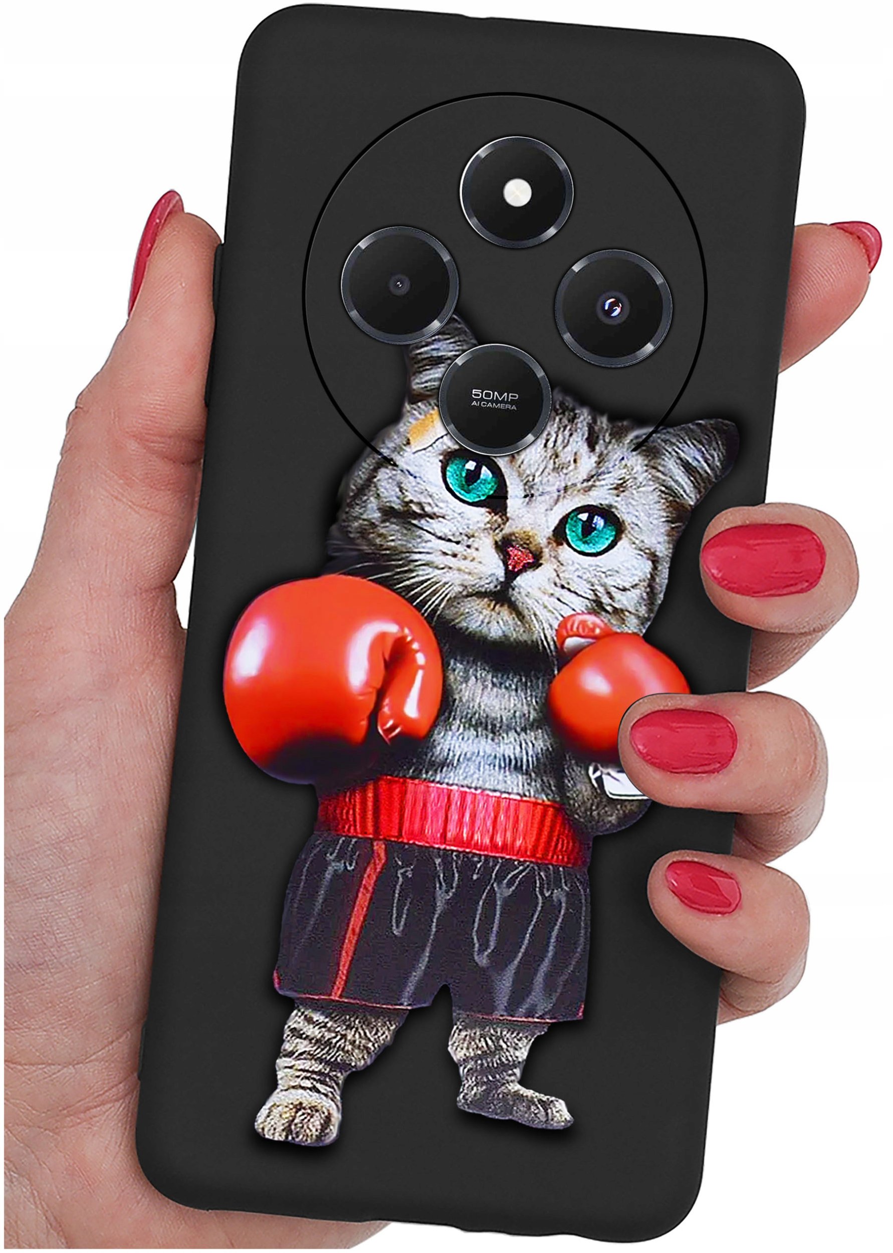 krainaGSM Etui do Xiaomi Redmi 14C WZORY SILIKONOWE MATT CASE + SZKŁO 9H