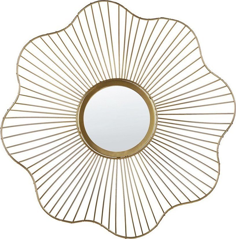 Beliani Metalowe lustro ścienne ⌀ 40 cm złote SENS!