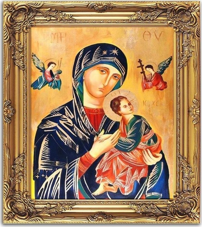 GO-BI Obraz Maryja ręcznie malowany 53x64cm uniwersalny