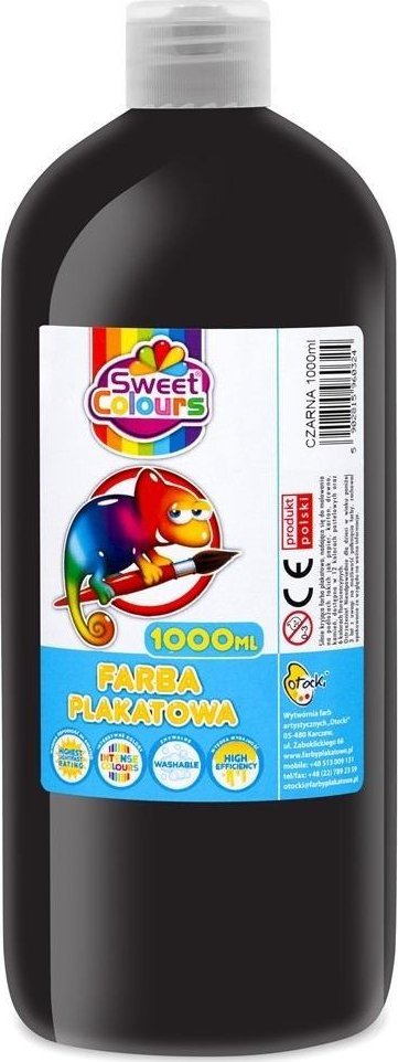 Farba plakatowa czarna 1000ml
