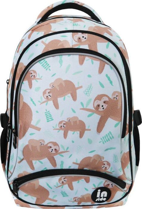 Incood Plecak trzykomorowy błękitny Leniwiec