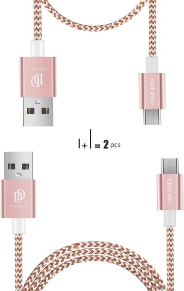 Kabel USB Dux Ducis USB-A - microUSB 1 m Różowy (49277-uniw)