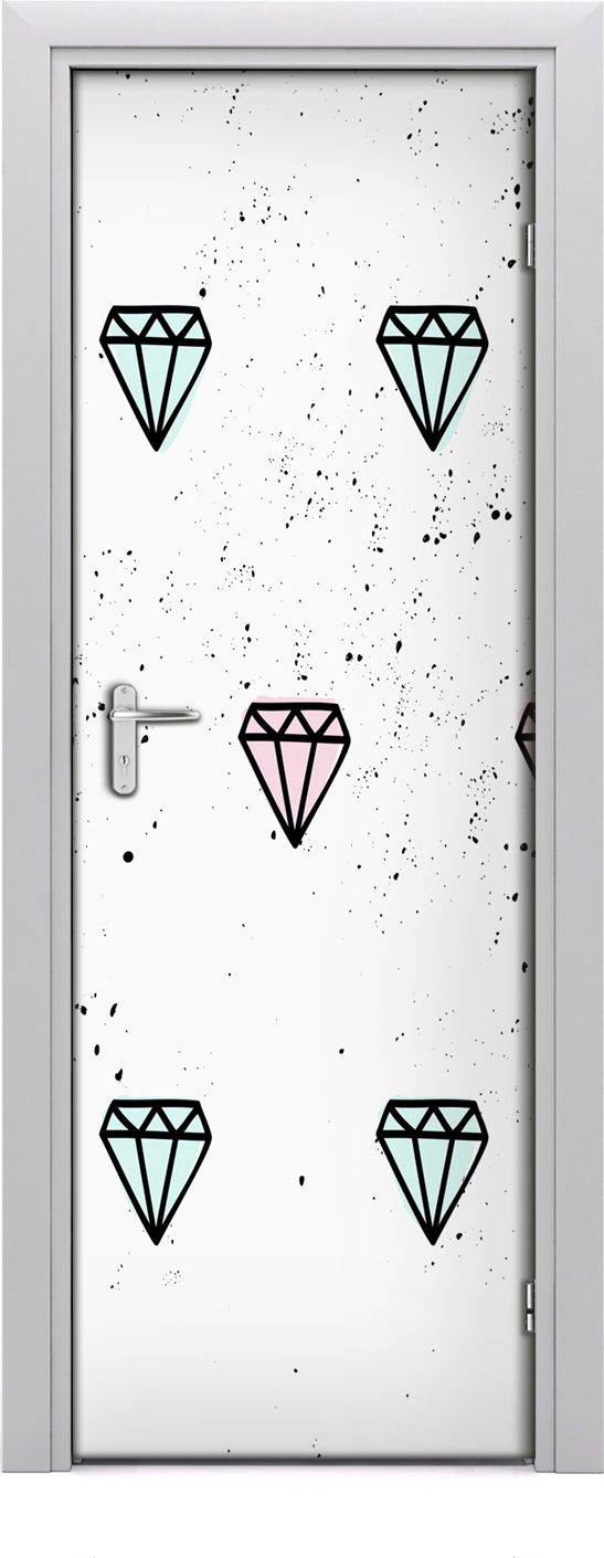 Tulup Fototapeta samoprzylepna na drzwi 75 x 205 cm diamenty