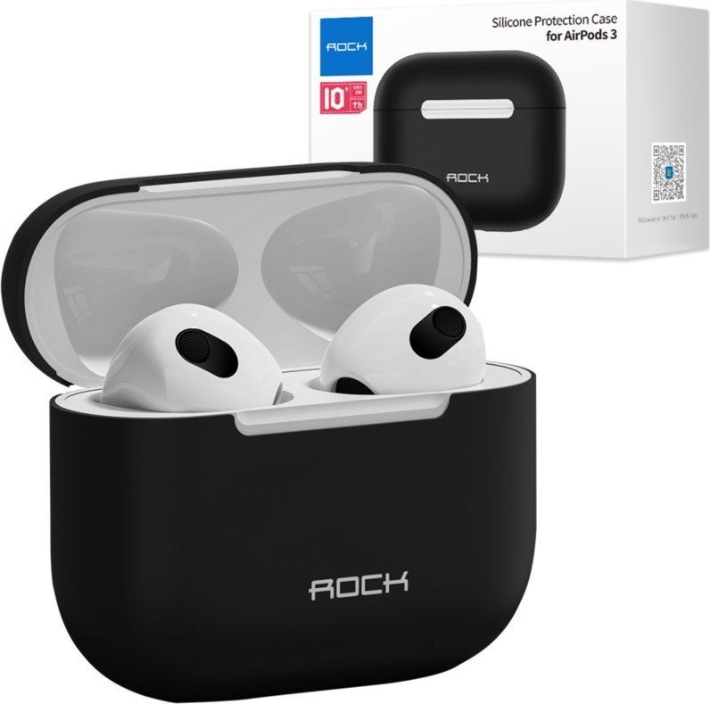 Rock ROCK Etui pokrowiec na słuchawki AirPods 3 : Kolor - czarny