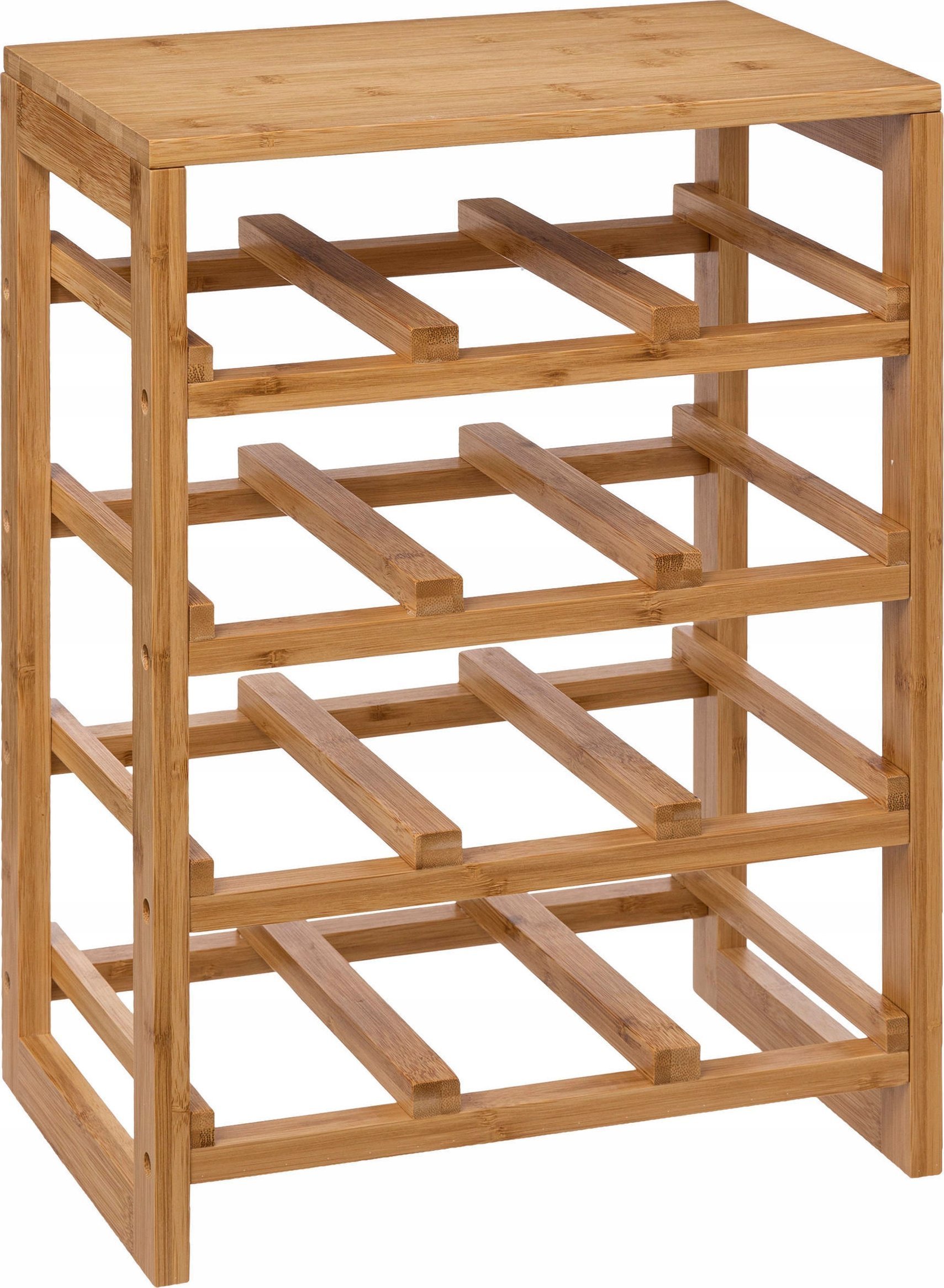 5five Stojak na wino bambusowy, 12 butelek, 47 cm