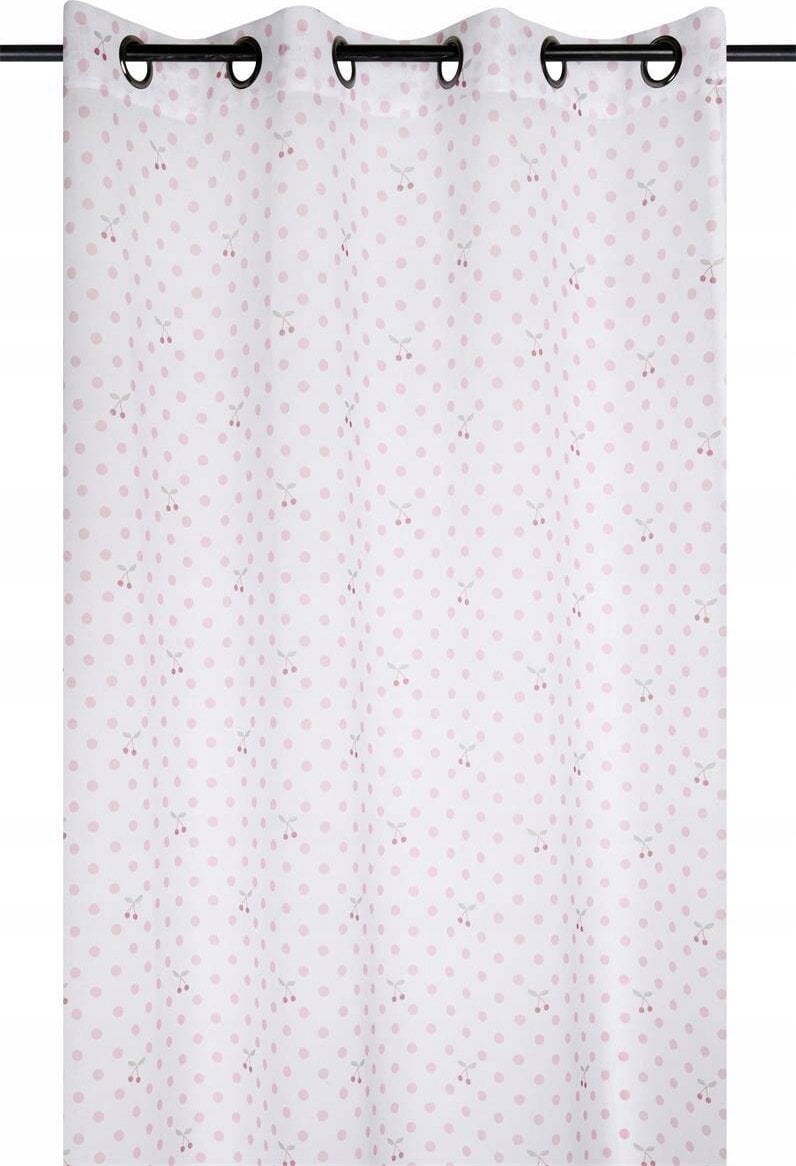 Firana MATTY wzór w wisienki, 140 x 260 cm