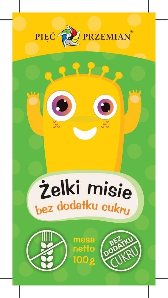PIĘĆ PRZEMIAN PIĘĆ PRZEMIAN Żelki misie bez dodatku cukru 100g