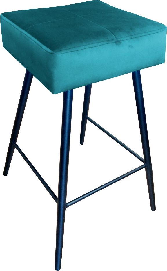 Atos Hoker OLIMP VELVET morski na metalowych nogach ATOS