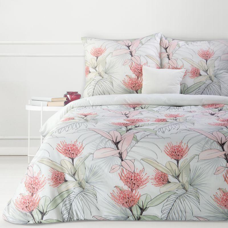 Eurofirany KOMPLET POŚCIELI BAWEŁNIANEJ SONIA 14 220X200 CM, 2 SZT. 70X80 CM WIELOKOLOROWY