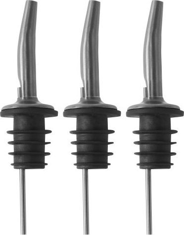 Lurch Nalewaki do alkoholu, 3 szt., stal nierdzewna/tworzywo sztuczne, śred. 3 x 11,5 cm, ciemnoszare Bar / Lurch