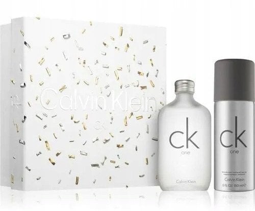 Set Calvin Klein: CK One, Eau De Toilette, Unisex, 100 ml + CK One, 24h Protection, Deodorant Spray, For Men, 150 ml For Men
