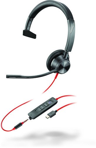 hp inc. HP Poly Blackwire 3315 Monaural Microsoft Teams Certified USB-C Headset +3.5mm Plug +USB-C/A Adapter