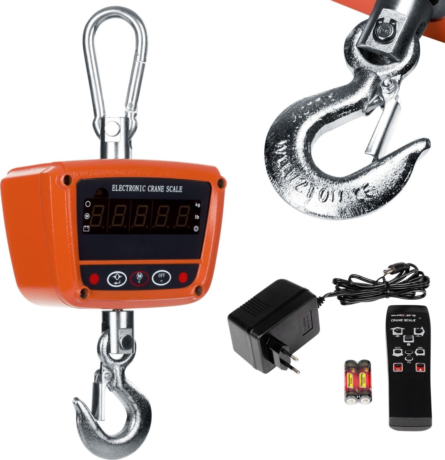 Steinberg Waga hakowa wisząca wodoodporna IP65 do 300kg LED Waga hakowa wodoodporna IP65 SBS-KW-300KE WR LED do 300kg